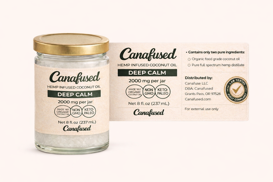 Hemp-Infused Coconut Oil – Deep Calm 2000mg 8 fl oz (237 mL)